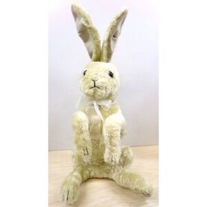 Ditz Designs The Hen House 16" Tall Plush Rabbit Cream Color with White Bow